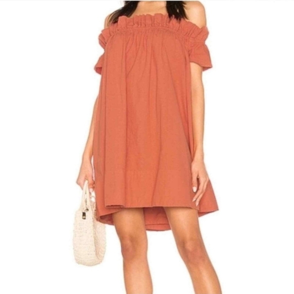 Free People Dresses & Skirts - Free People Sophie Off Shoulder Mini Dress Perpetual Sunset XS